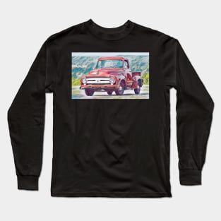 Classic 1953 Ford F100 Pick Up Truck Long Sleeve T-Shirt